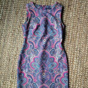 Tommy Hilfiger Paisley-Print Scuba Sheath Dress sz 6